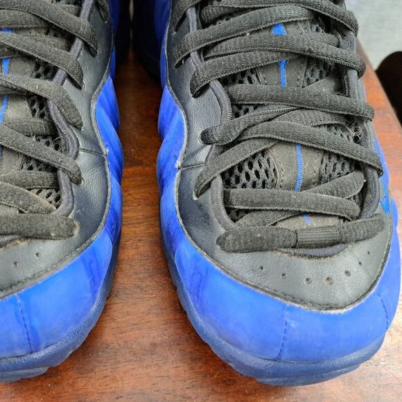 %NIKE AIR FOAMPOSITE PRO HYPER COBALT BLACK Sz 7.5 / A 35